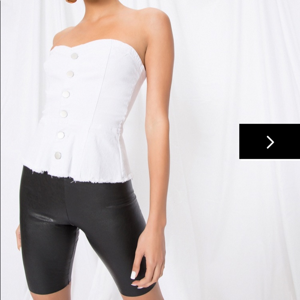 Superdown Victoriana denim bustier